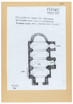 Vorschaubild Pernes: Notre-Dame, Grundriss, Skizze Wolfgang Schöne 1963